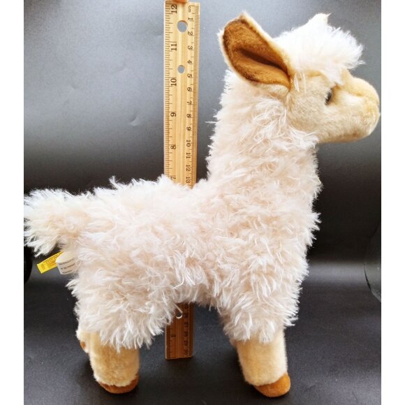 Miyoni By Aurora Standing Plush Llama Soft Cream Stuffed Animal Toy 12" Tall - Picture 2 of 14